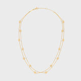 18K Celine Triomphe Pearl Double Necklace