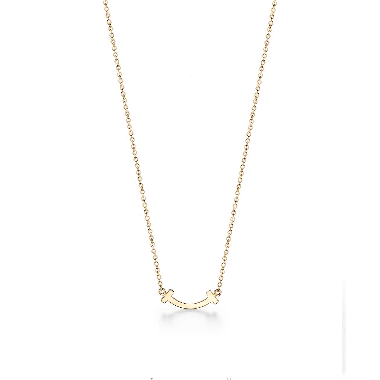 18K T Small Diamond Pendant Necklace