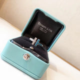 18K T Diamond & Turquoise Wire Ring