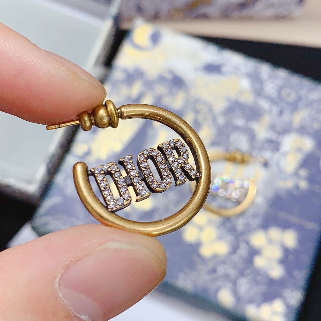 18K CD 30 Montaigne Hoop Earrings
