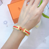 18K Clic H Red & White Bracelet