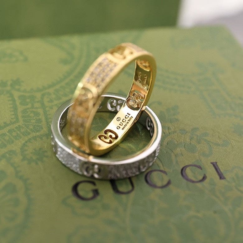 18K GG Icon Full Diamonds Ring