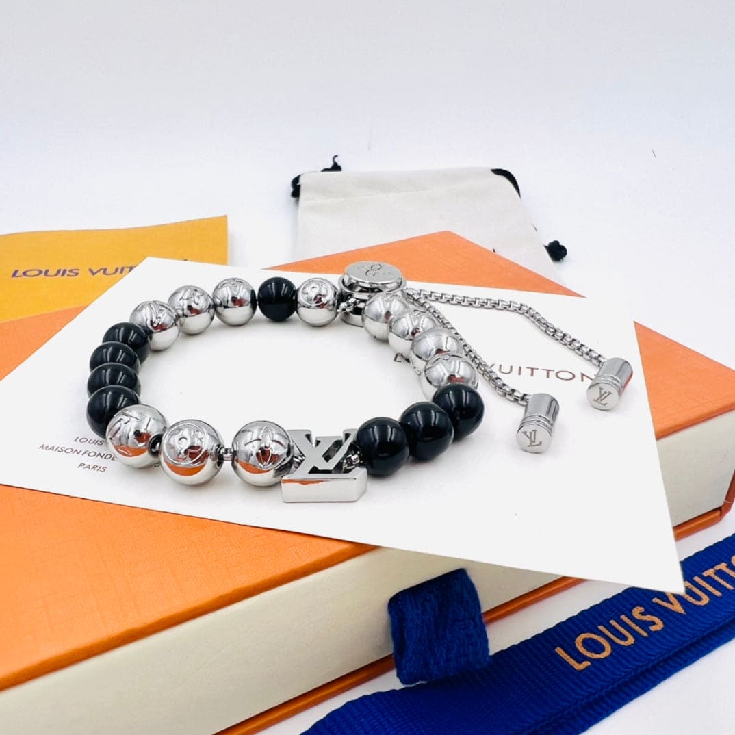 18K Louis Monogram Beads Bracelet