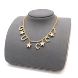 18K GG Script Necklace