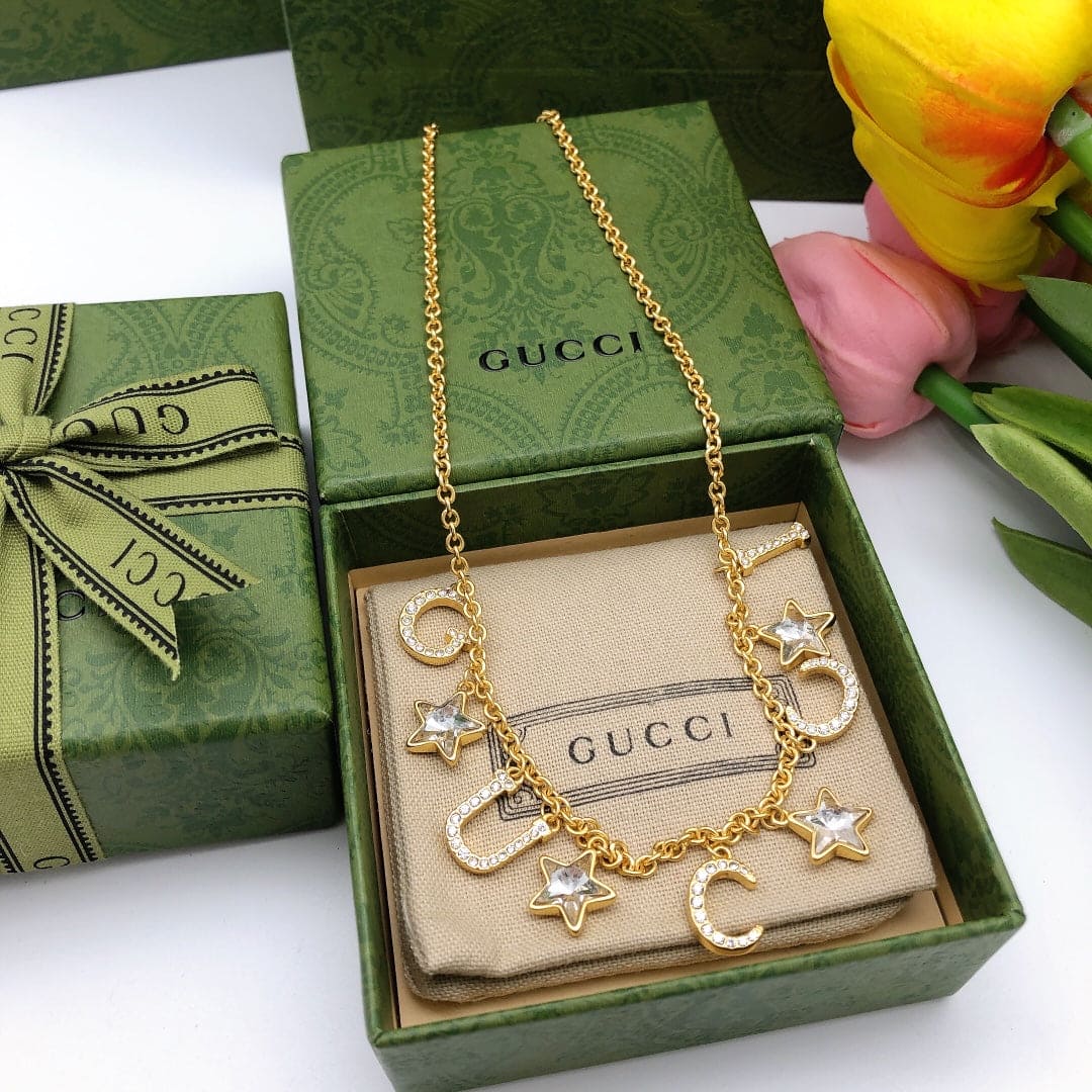 18K GG Script Necklace