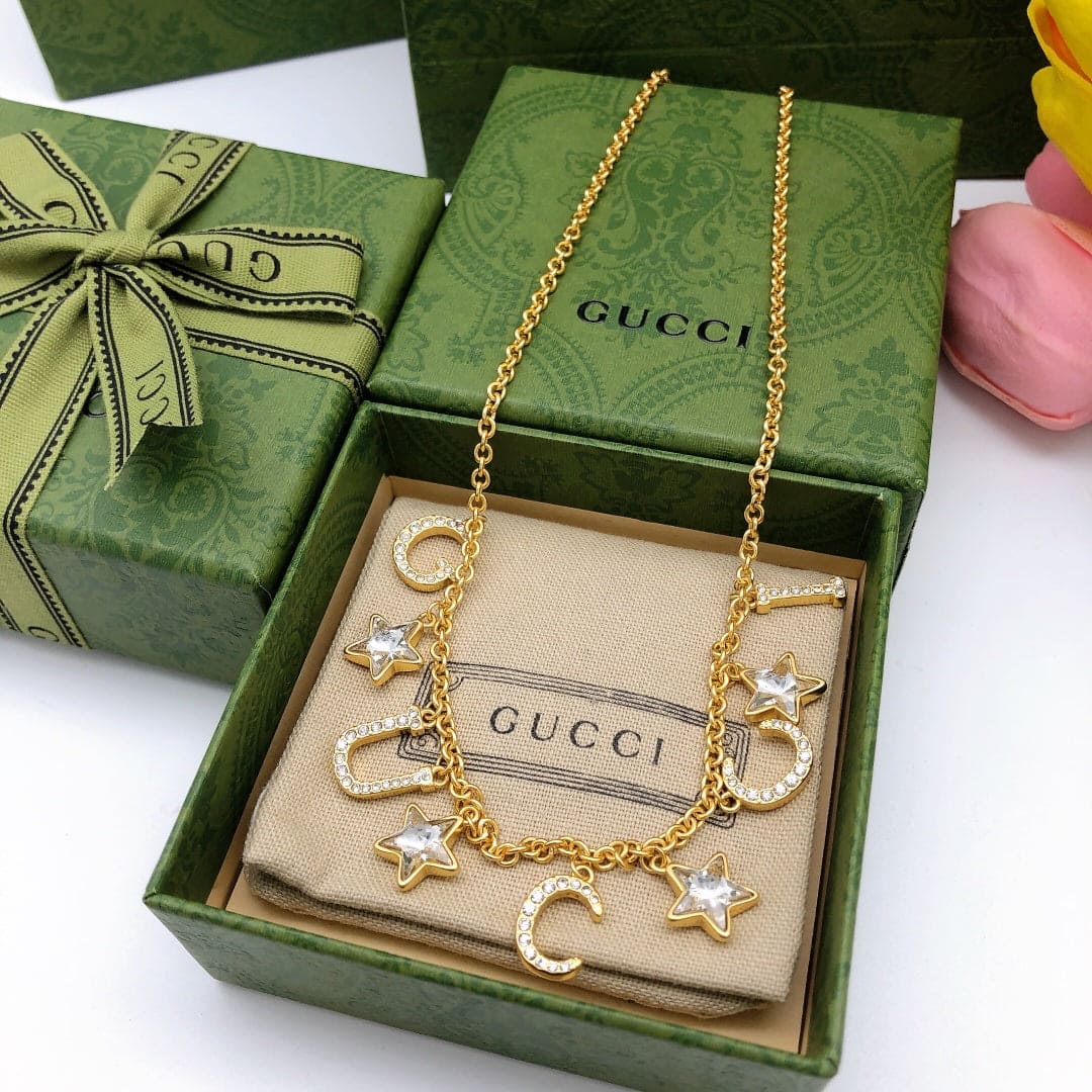 18K GG Script Necklace