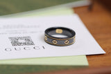 18K GG Interlocking G Icon Black Corundum Ring