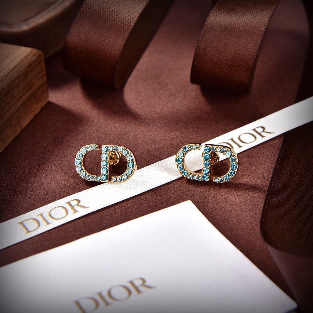 18K Petit CD Stud Earrings