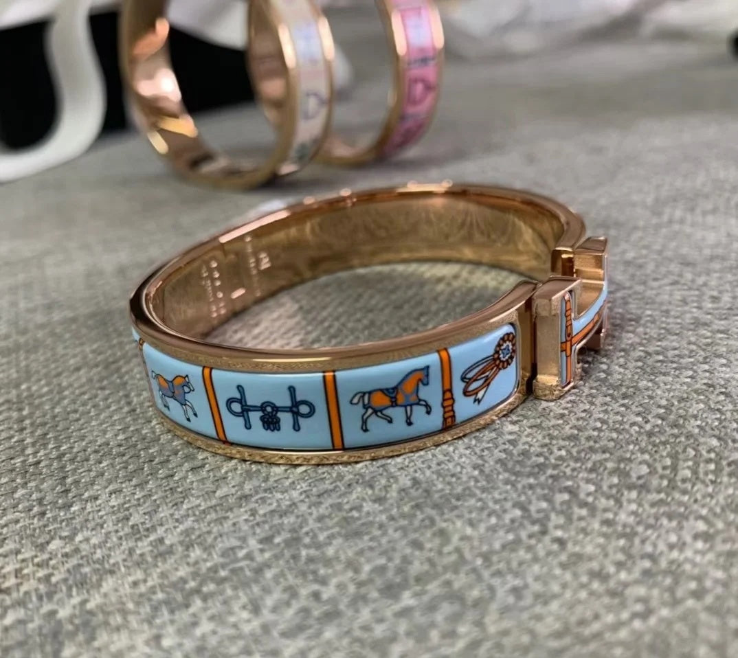 18K Clic H Couvertures Blue Bracelet