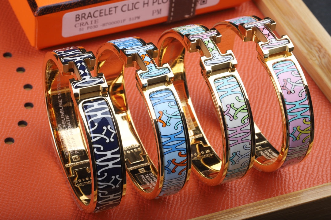 18K Clic H H Lift Blue Bracelet