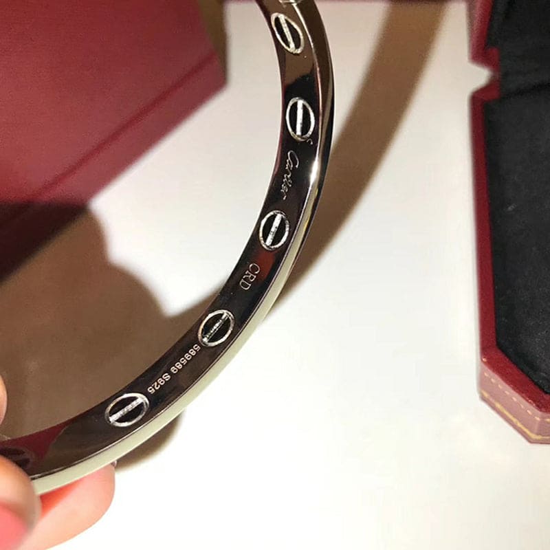 18K Love Diamond-Paved Ceramic Bracelet