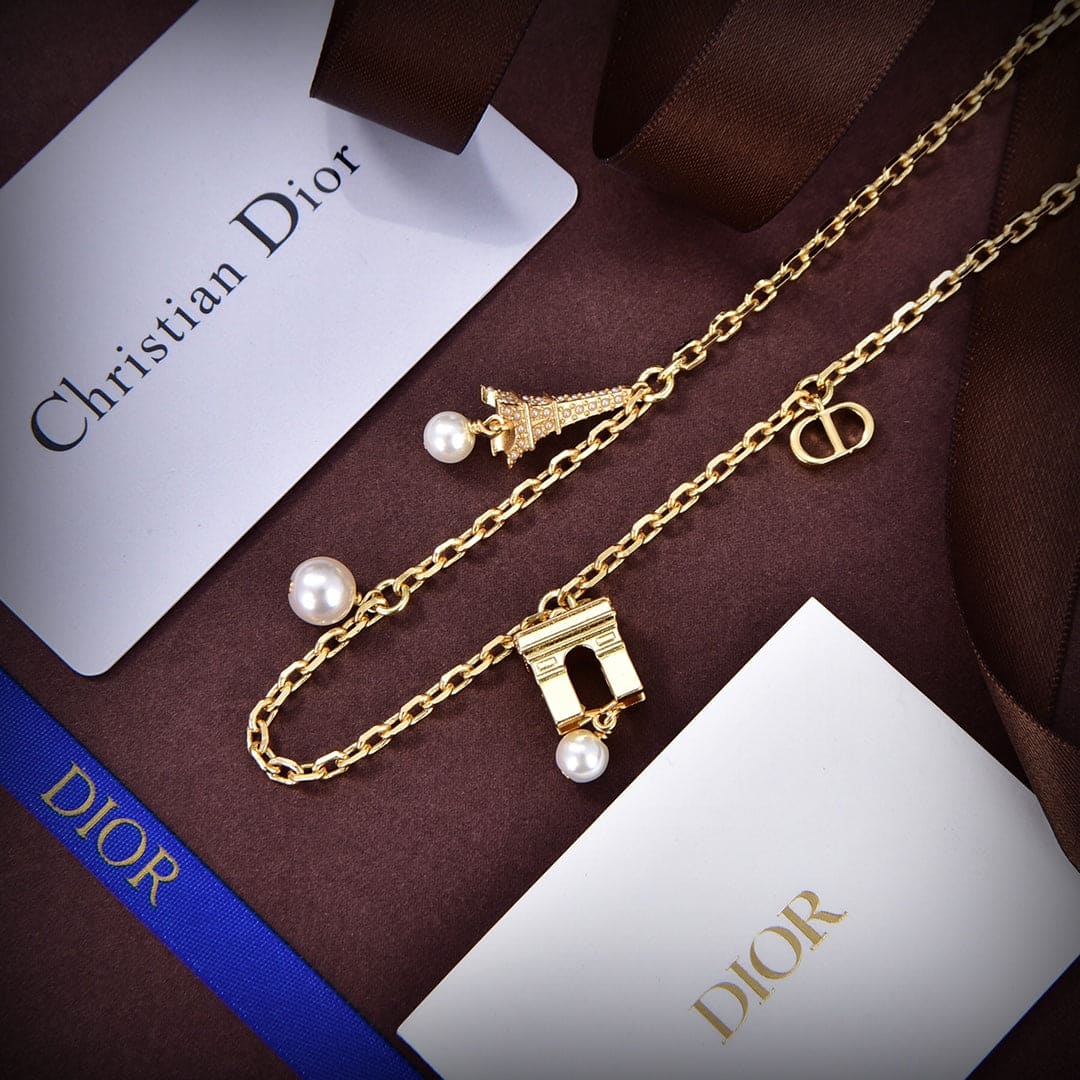 18K CD Plan De Paris Necklace