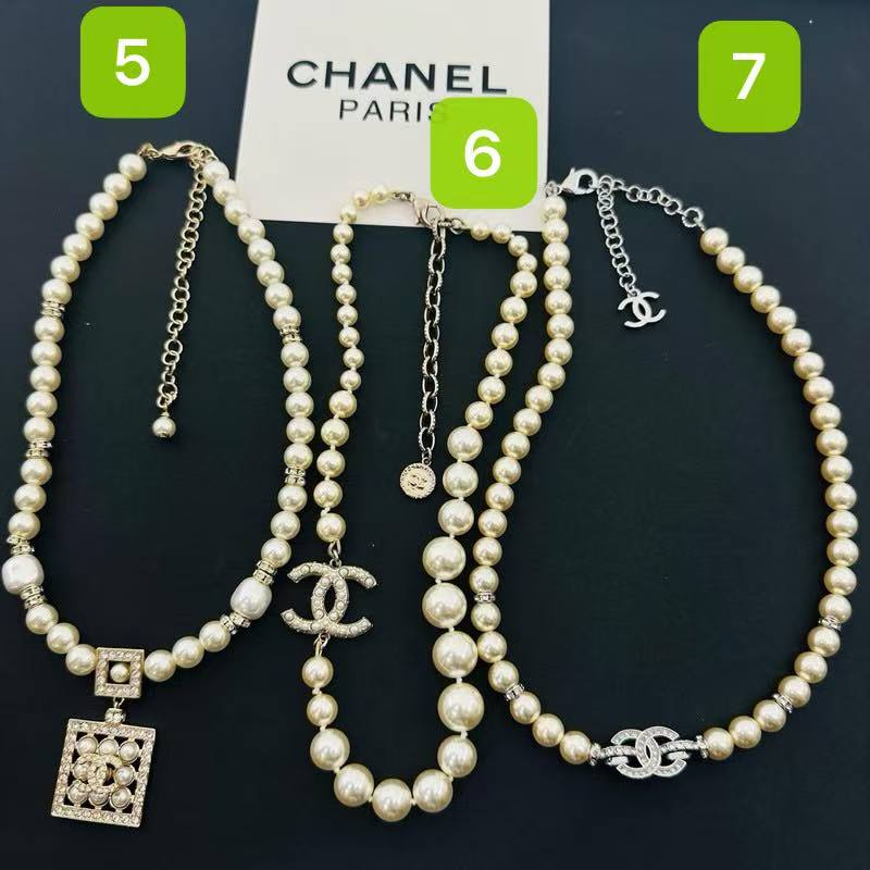 18K CC Pearl Choker Necklace Collection One