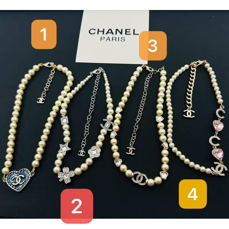 18K CC Pearl Choker Necklace Collection One