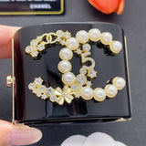 18K CC Pearl & Diamond Black Cuff Bracelet