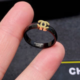 18K CC Black Ring