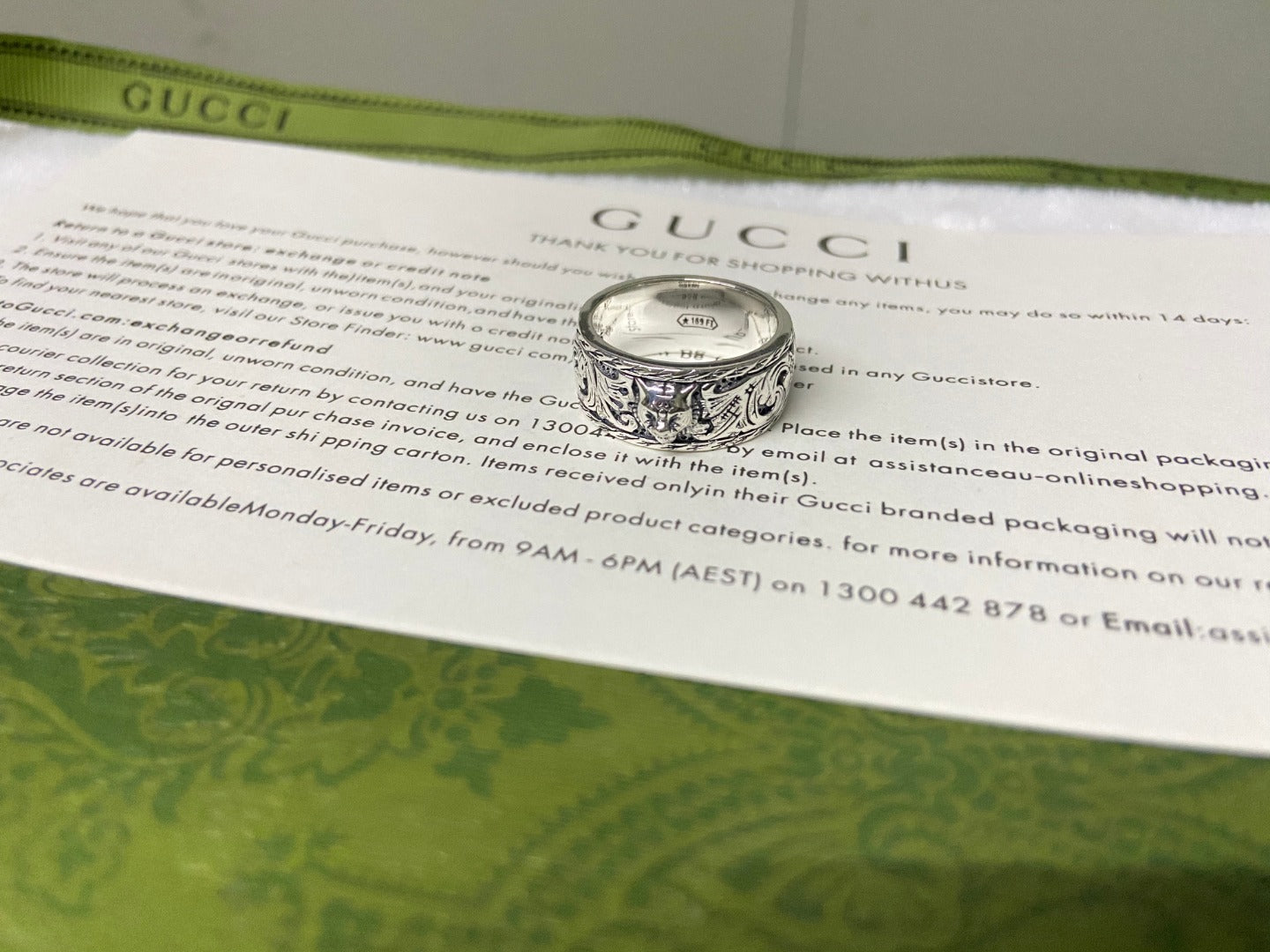 GG Feline Head Ring