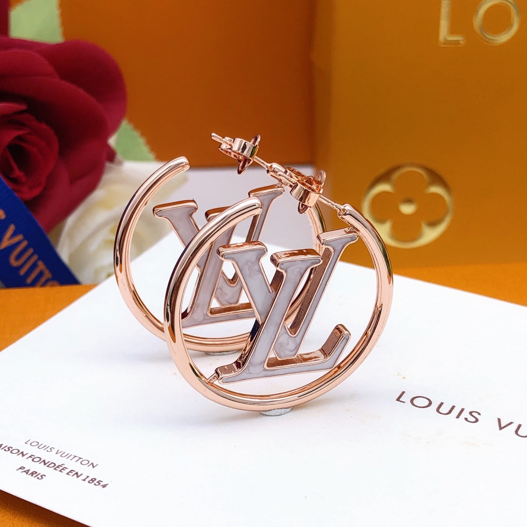 18K Louis Louise Hoop Pearls Earrings