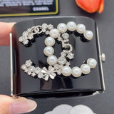 18K CC Pearl & Diamond Black Cuff Bracelet