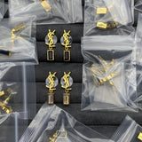 18K Saint Monogram Earrings