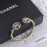 18K Double CC Open Bracelet