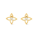 18K Louis Pearly Flower Earrings