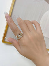 18K CC Crystals Ring