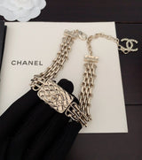 18K CC Gold Chain Necklace
