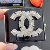 18K CC Pearl Diamond Black Cuff Bracelet