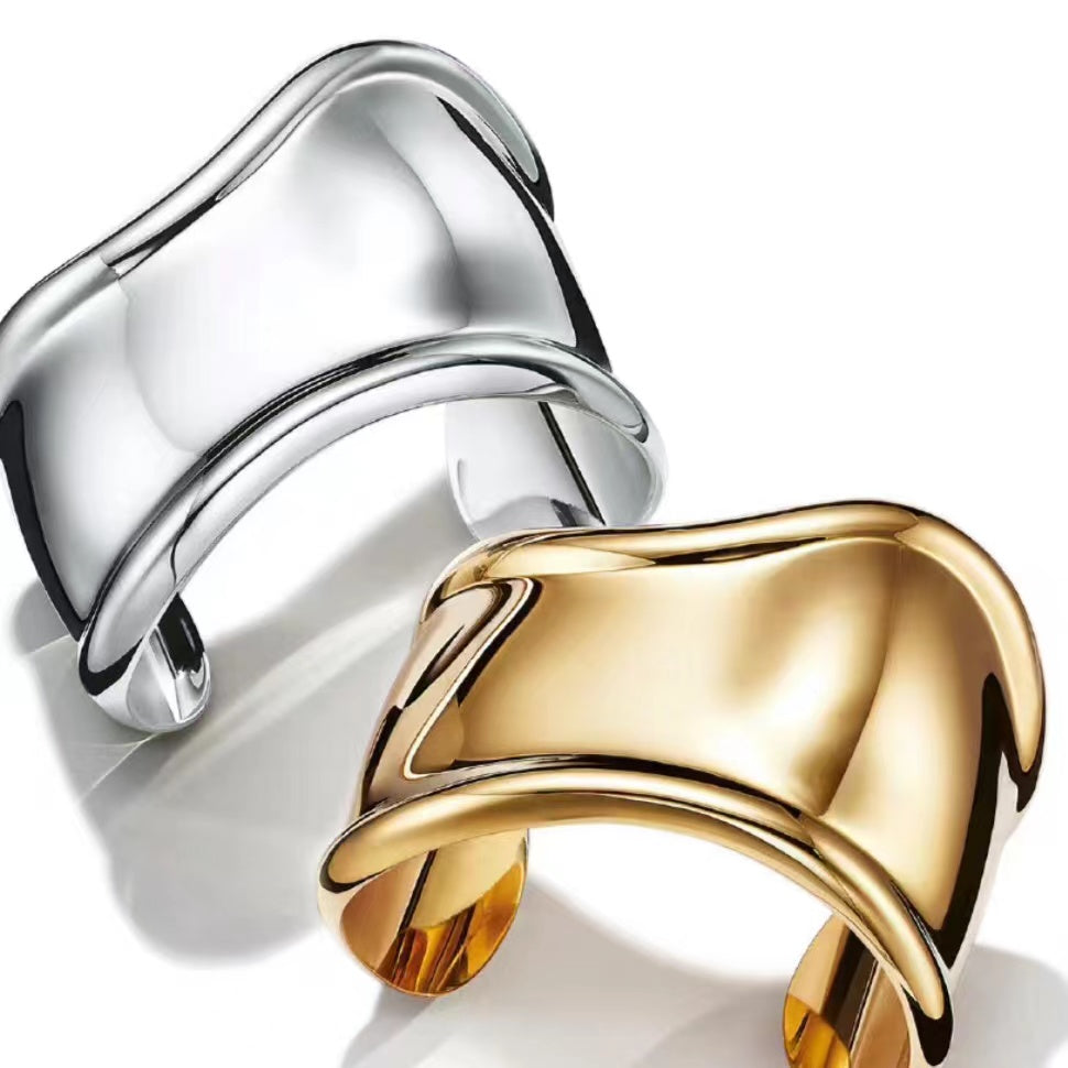 18K T Elsa Peretti Small Bone Cuff Bracelet
