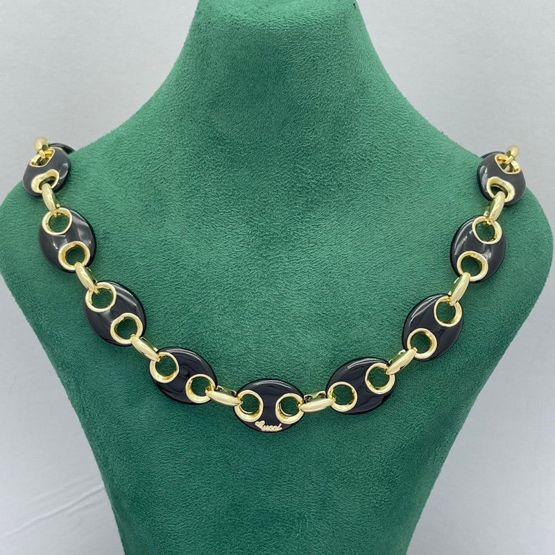 18K GG Interlocking G Brown Necklace