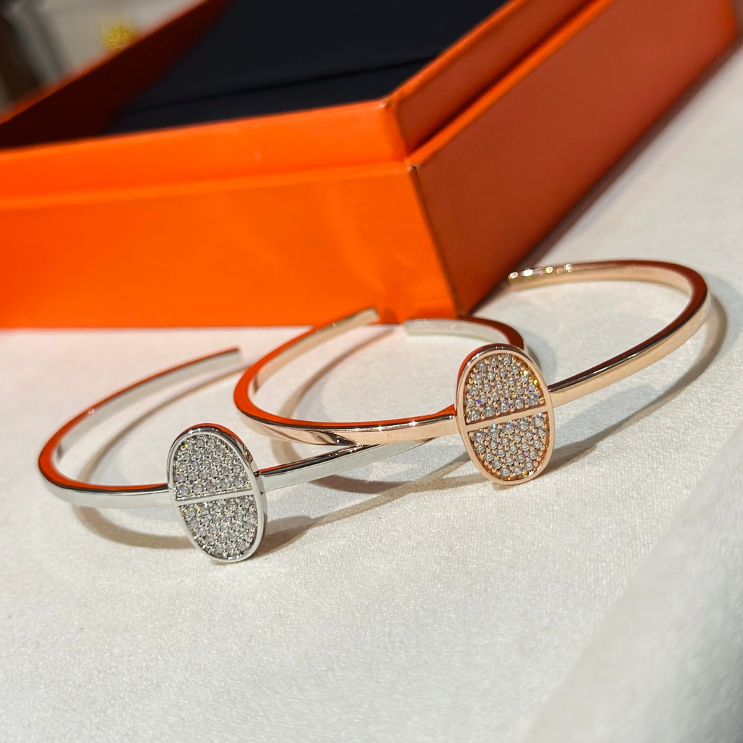 18K Chaine d'Ancre Verso H Bracelet