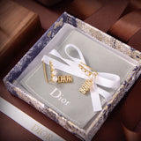 18K CD Revolution Resin Pearls Earrings