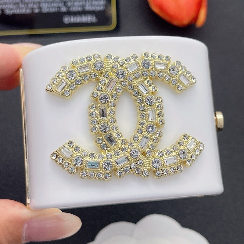 18K CC Pearl Diamond White Cuff Bracelet