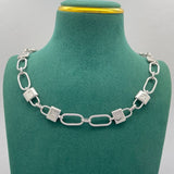 18K Louis Lock Gold Chain Necklace