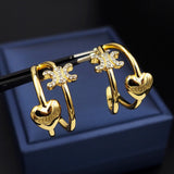 18K CE Triomphe Heart Earrings