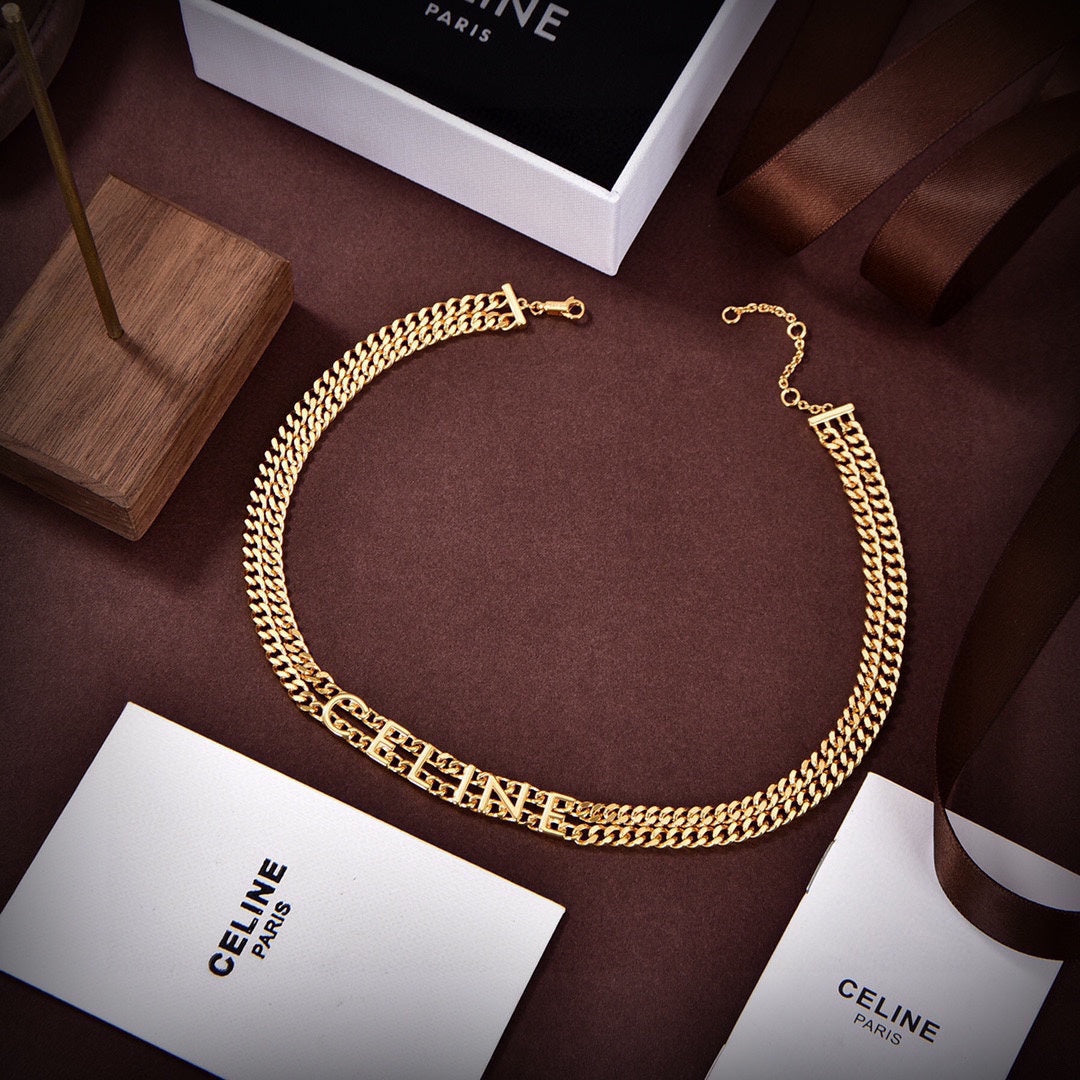 18K CE Triomphe Gourmette Necklace