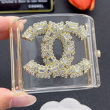18K CC Pearl Diamond Transparent Cuff Bracelet