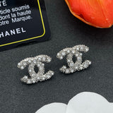 18K CC Pearl & Diamond Earrings