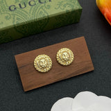 18K GG Lion Earrings