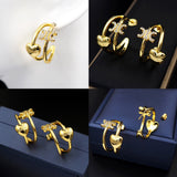 18K CE Triomphe Heart Earrings