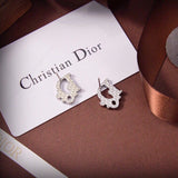 18K CD Blue Earrings