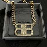 18K BB Chain Diamond Necklace