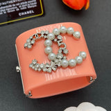 18K CC Pearl & Diamond Pink Cuff Bracelet