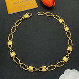 18K Louis Lock Gold Chain Necklace