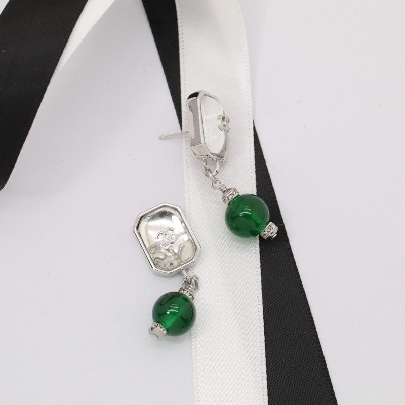 18K CC Emerald Small Drop Earrings