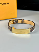 18K Louis Leather Bracelet