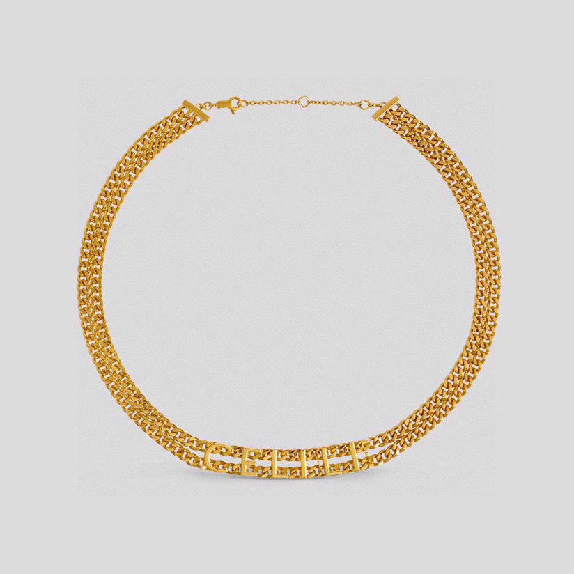 18K CE Triomphe Gourmette Necklace