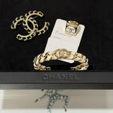 18K CC 26C White Open Cuff Bracelet