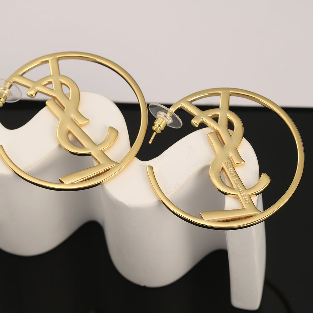 18K Saint Monogram Earrings